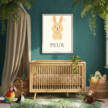 Charger l'image dans la galerie, Affiche Émotion Enfant – Peur | Lapin Doux & Rassurant | Kit Digital Montessori