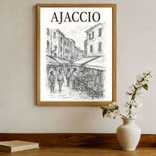 Charger l'image dans la galerie, Affiche numérique AJACCIO 3 – Poster imprimable Corse | Croquis artistique noir et blanc | Décoration murale élégante (Copie)