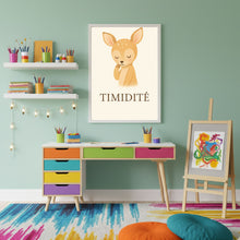 Charger l'image dans la galerie, Affiche Émotion Enfant – Timidité | Biche Douce & Apaisante | Kit Digital Montessori