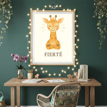 Charger l'image dans la galerie, Affiche Émotion Enfant – Fierté | Girafe Douce & Encourageante | Kit Digital Montessori