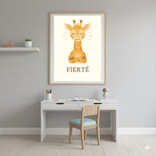 Charger l'image dans la galerie, Affiche Émotion Enfant – Fierté | Girafe Douce & Encourageante | Kit Digital Montessori