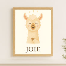 Charger l'image dans la galerie, Affiche Émotion Enfant – Joie | Lama Lumineux & Positif | Kit Digital Montessori