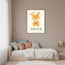 Charger l'image dans la galerie, Affiche Émotion Enfant – Amour | Renard Doux & Affectueux | Kit Digital Montessori