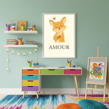 Charger l'image dans la galerie, Affiche Émotion Enfant – Amour | Renard Doux & Affectueux | Kit Digital Montessori