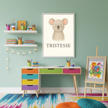 Charger l'image dans la galerie, Affiche Émotion Enfant – Tristesse | Koala Doux & Réconfortant | Kit Digital Montessori