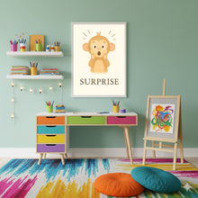 Charger l'image dans la galerie, Affiche Émotion Enfant – Surprise | Petit Singe Expressif & Curieux | Kit Digital Montessori