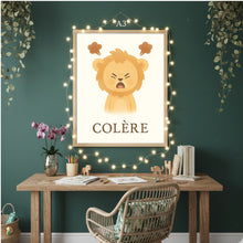 Charger l'image dans la galerie, Affiche Émotion Enfant – Colère | Lionceau Doux & Expressif | Kit Digital Montessori