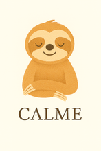 Charger l'image dans la galerie, Affiche Émotion Enfant – Calme | Paresseux Doux & Apaisant | Kit Digital Montessori