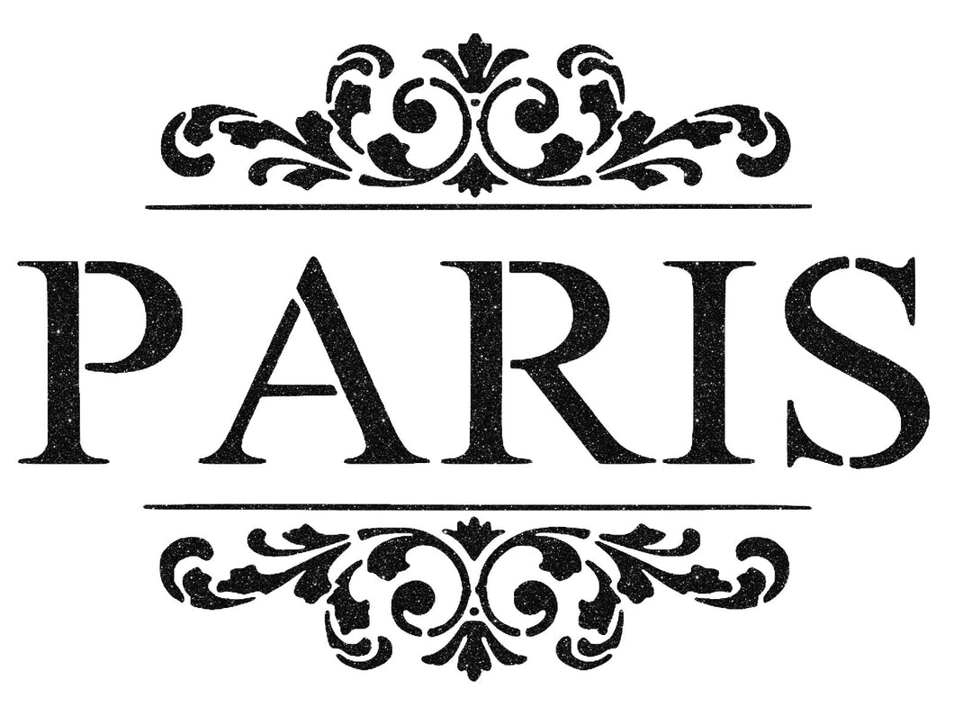 Motif Paris et frise Uni ou paillette Transfert Appliqué Patch écusson en flex thermocollant pour tissus