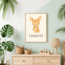 Charger l'image dans la galerie, Affiche Émotion Enfant – Timidité | Biche Douce &amp; Apaisante | Kit Digital Montessori
