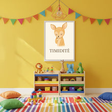 Charger l'image dans la galerie, Affiche Émotion Enfant – Timidité | Biche Douce &amp; Apaisante | Kit Digital Montessori
