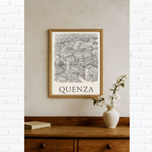 Charger l&#39;image dans la galerie, Affiche numérique QUENZA 1 – Poster imprimable Corse | Croquis artistique noir et blanc | Décoration murale élégante (Copie)
