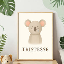 Charger l'image dans la galerie, Affiche Émotion Enfant – Tristesse | Koala Doux &amp; Réconfortant | Kit Digital Montessori
