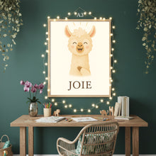 Charger l'image dans la galerie, Affiche Émotion Enfant – Joie | Lama Lumineux &amp; Positif | Kit Digital Montessori
