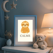 Charger l'image dans la galerie, Affiche Émotion Enfant – Calme | Paresseux Doux &amp; Apaisant | Kit Digital Montessori
