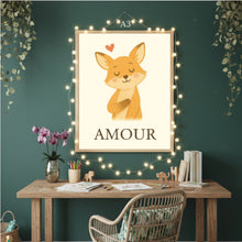 Charger l'image dans la galerie, Affiche Émotion Enfant – Amour | Renard Doux &amp; Affectueux | Kit Digital Montessori
