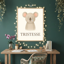 Charger l'image dans la galerie, Affiche Émotion Enfant – Tristesse | Koala Doux &amp; Réconfortant | Kit Digital Montessori
