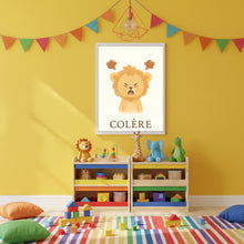 Charger l'image dans la galerie, Affiche Émotion Enfant – Colère | Lionceau Doux &amp; Expressif | Kit Digital Montessori
