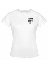 Charger l&#39;image dans la galerie, T-shirt femme personnalisable col rond logo
