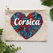 Charger l&#39;image dans la galerie, transfert thermocollant Corsica coeur fleur pour trousse
