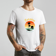 Charger l&#39;image dans la galerie, transfert thermocollant corsica dolce vita pour tee shirt blanc homme
