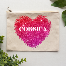 Charger l&#39;image dans la galerie, transfert thermocollant corsica coeur rose pour trousse
