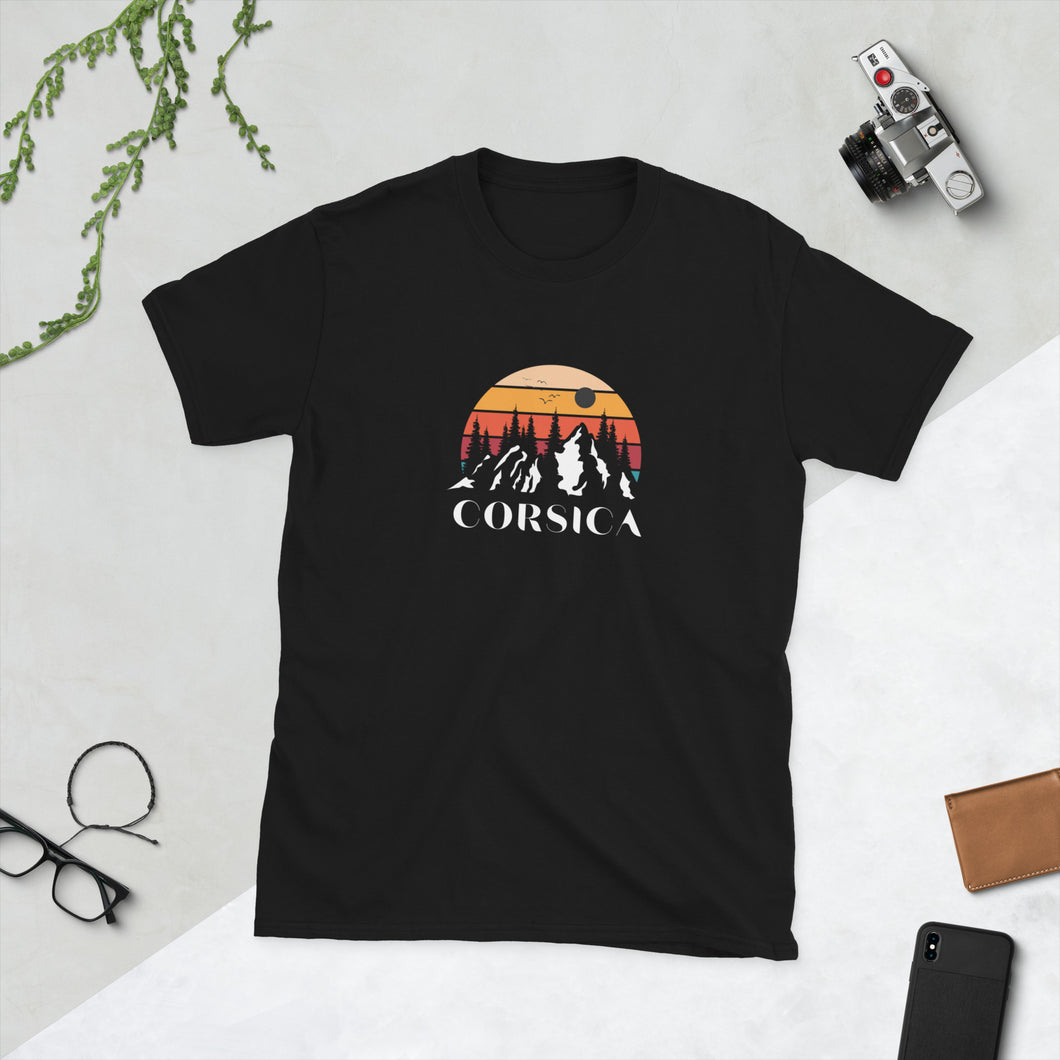 T-shirt Femme à Manches Courtes Corsica Montagnes