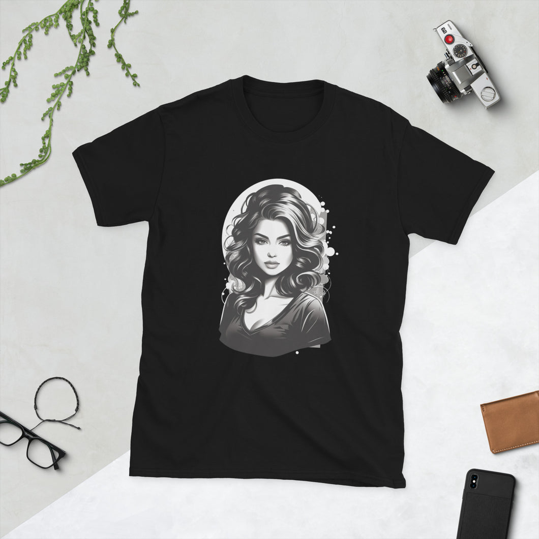 T-shirt Femme Art graphique noir et blanc n°1