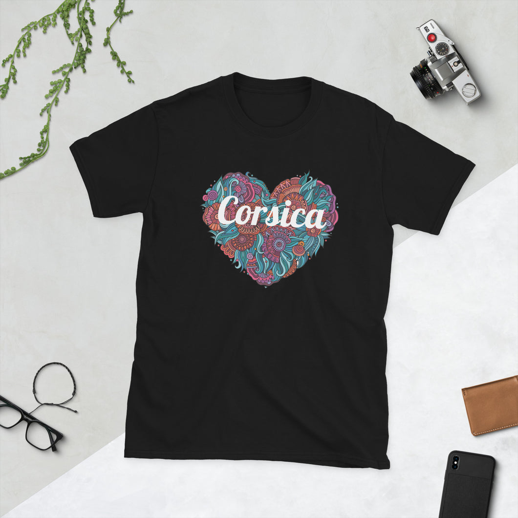 T-shirt Femme à Manches Courtes Corsica Coeur n°2