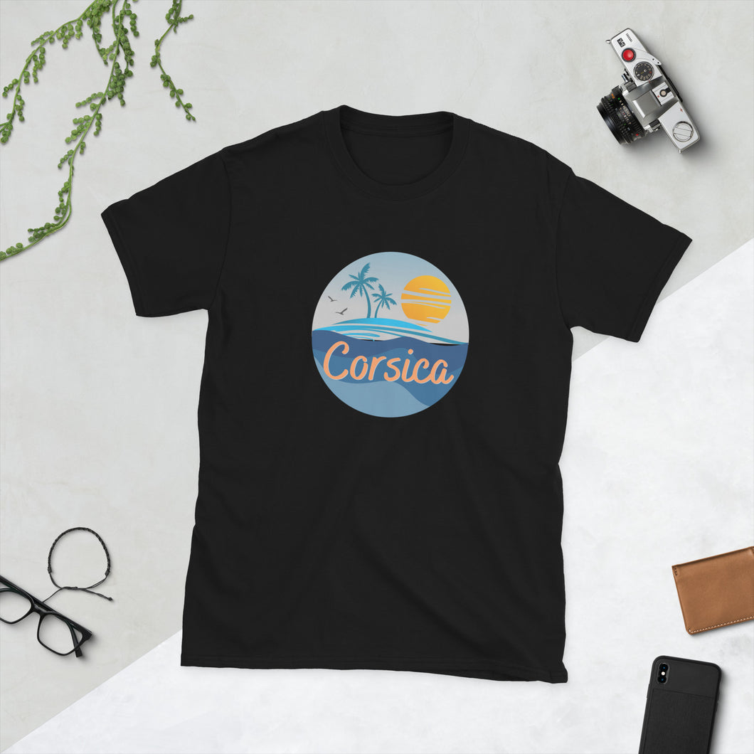 T-shirt Femme à Manches Courtes Corsica logo rond