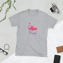 Charger l&#39;image dans la galerie, T-shirt Femme à Manches Courtes Flamant rose
