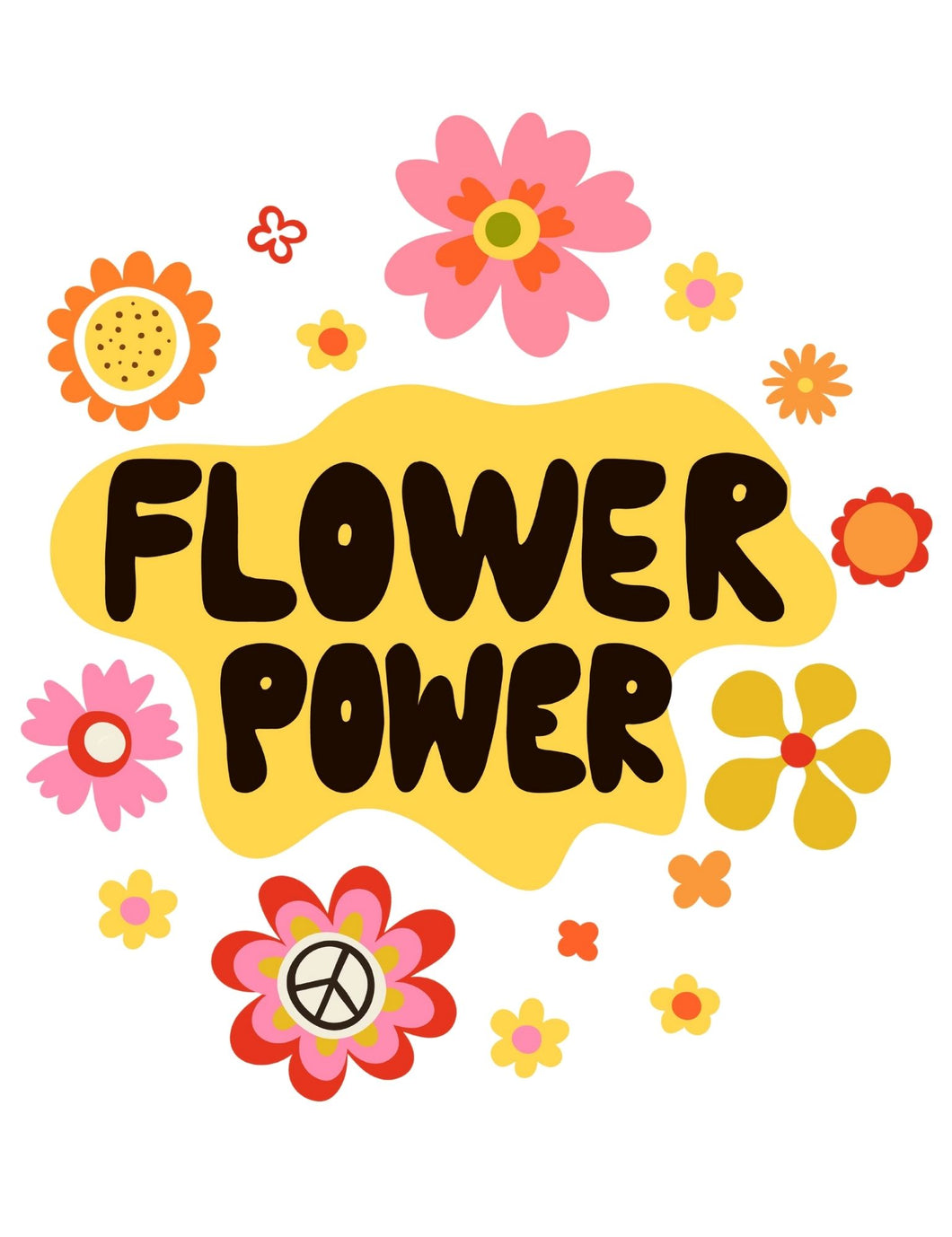 Transfert thermocollant pour textile Flower Power Planche n°2